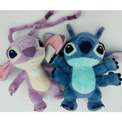 Disney 22cm Cartoon Lilo And Stitch Plush Toys Shape 4 Hands Stitch And Angel Stuffed Soft Doll For Gift