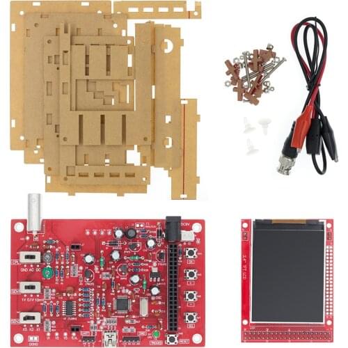 DSO138 2.4" TFT Pocket-size Digital Oscilloscope Kit DIY Parts Handheld + Acrylic Case Cover Shell for DSO138
