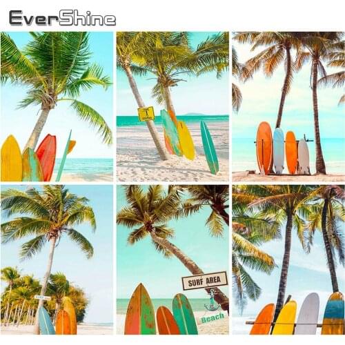 Evershine 5D DIY Diamond Embroidery Seaside Rhinestone Picture Diamond Painting Scenery Cross Stitch Mosaic Sale Craft Kit