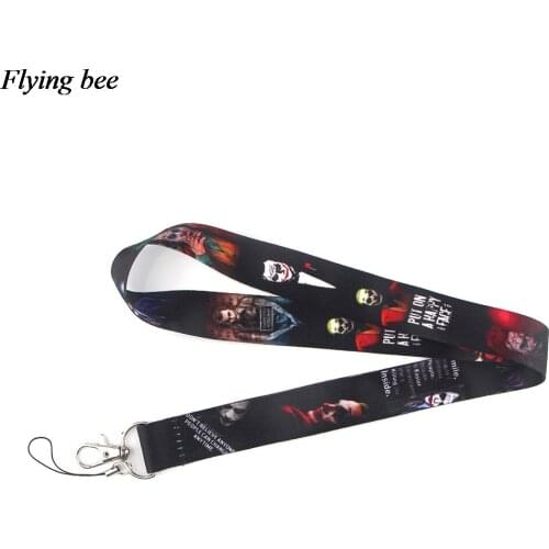 Flyingbee Cool Phone Keychain Cute Lanyard for Keys ID Card Badge Holders Necklace Keycord Webbing X0915