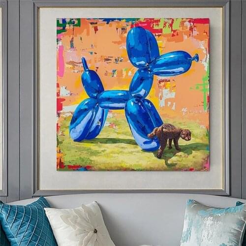 Graffiti Balloon Dog Pop Art Canvas Painting Posters and Prints Portrait Copy Wall Art Picture Home Decoration Painting