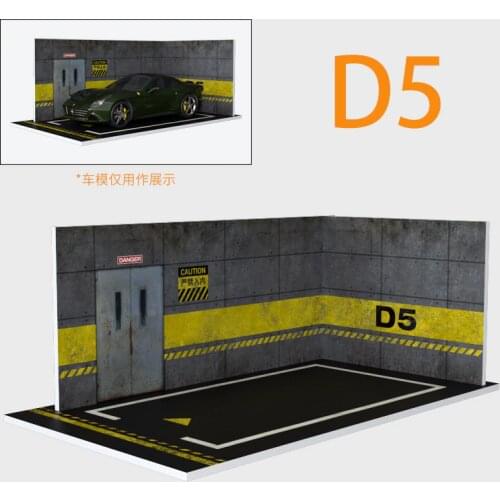 DIY Puzzle Toy 1:24 Model Car Garage PVC Parking Space Car Decoration Scene Accessory Background Wall Parking Lot