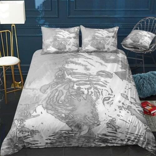 Animals 4 Quilt Cover Pillowcase 3Piece Comforter Bedding Set With Pillow Case Single Double Duvet Cover Home Decora