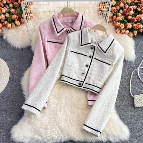 Spring Autumn Short Women Jacket Fashion Small Fragrance Coat Patchwork Design Wild Office Lady Slim Temperament Jacket