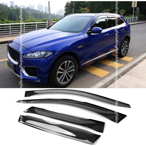 4pcs For Jaguar F-PACE 2016-2020 Plexiglass Window Visor Vent Sun Shade Rain Guard Door Visor Car Styling Accessories