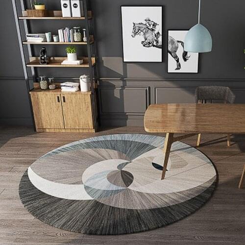 Geometric Pattern Printing Round INS Popular Bedroom Living Room Decoration Office Hotel Home Carpet Large