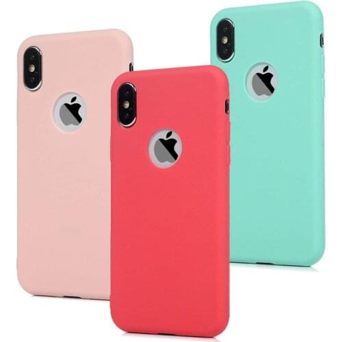 Matte Silicone Candy Cover For iPhone X Xr Xs Max 12 mini 11 Pro Max 6 6S 7 8 Plus SE 2020 Flexible Gel Phone Protector Cases