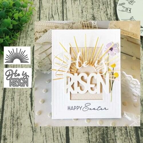 Metal cutting dies risen and sunburst border cut die mold decoration Scrapbook paper craft knife mould blade punch stencils die