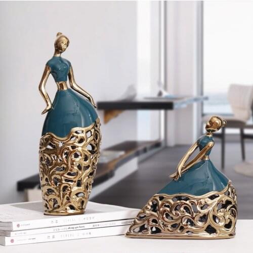 [MGT] Nordic light luxury dress girl dancer decoration creative wedding gift TV cabinet living room decoration crafts