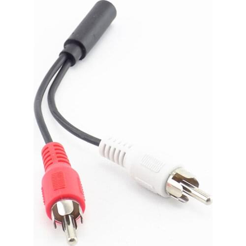 3.5mm RCA Female connector jack Stereo Cable Y plug to 2 RCA Male Adapter 3.5 Audio aux Socket connector to Headphone music wire