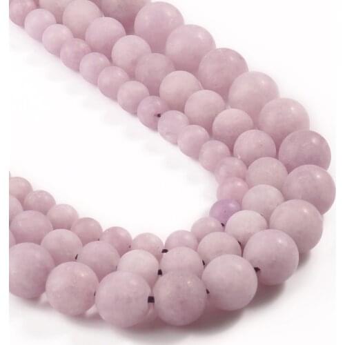 Natural Stone Beads Purple Jades Round Spacer Beads for DIY Jewelry Making Handmade Bracelets Necklaces 6 8 10mm 15'' Perles