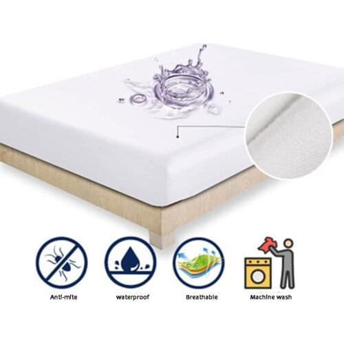 New Waterproof Bed Sheet Cotton Mattress for Bed Terry Sheet Matress Cover Protector Comforters Bedspread Anti-mite Bed Linens