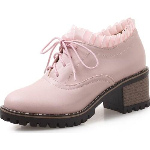 2018 autumn han edition shoes concise joker size code 33-43 lace-up shoes of 18712 students