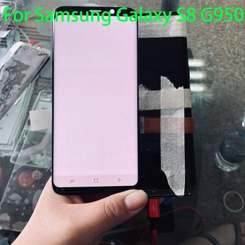 Original SUPER AMOLED S8 LCD for SAMSUNG Galaxy S8 G950 G950F Display+Touch Screen Digitizer with burn-in shadow replacement
