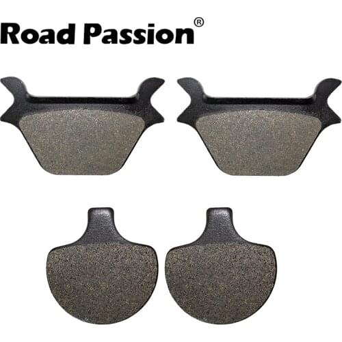 Road Passion Motorcycle Front & Rear Brake Pads For HARLEY FXD FXDL FXDWG FXR FXRS FXRT FXRD FXLR 1988 1989 1990 1991-1999