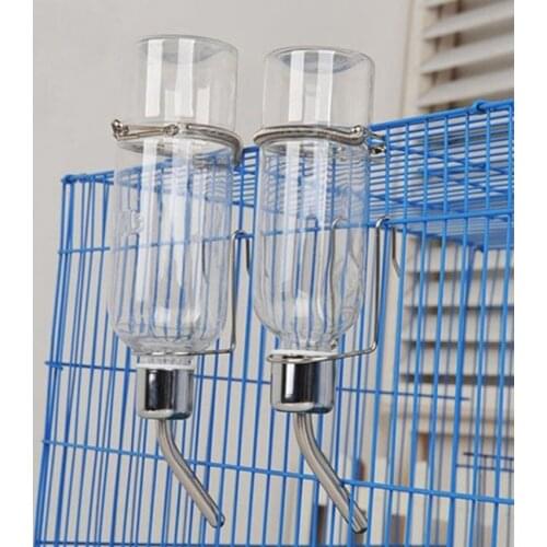 350ml Stainless Steel Pet Rodent Mice Jogging Hamster Rat Water Drinking Bottle Rabbit Dispenser Cylindrical Feeder Rat Supplie