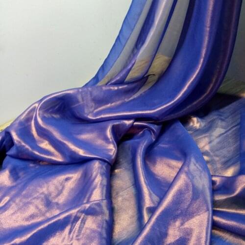 Chiffon fabric Bronzed rose gold bronzed 30D silky chiffon summer shiny bronzing costume material DIY stage cosplay Dress 1M/lot