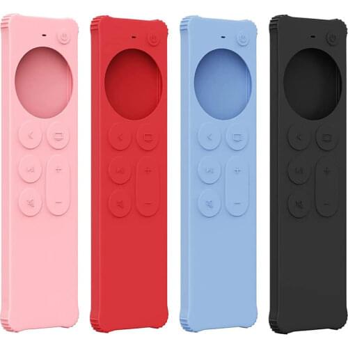 2021 Anti-Lost Protective Case for Apple TV 4K 2nd Gen Siri Remote Anti-Slip Durable Silicon Shockproof Cover