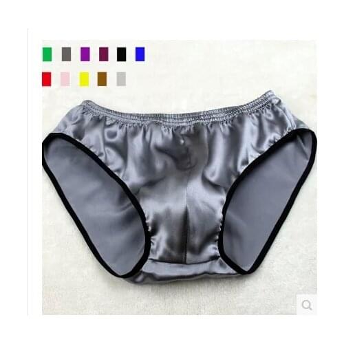 U male panties breathable comfortable silk panties male 100% silk health care panties