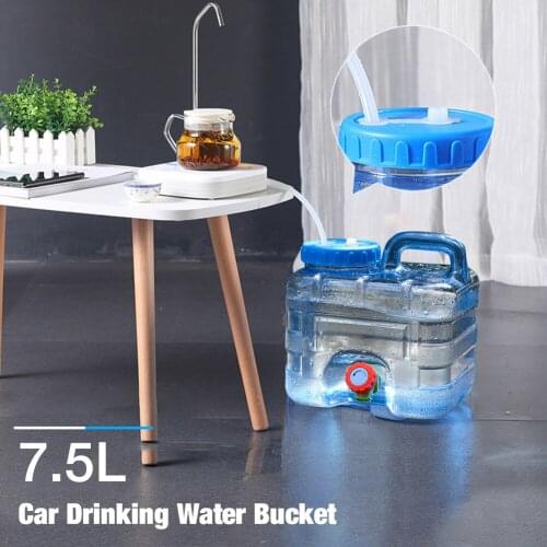 7.5L Capacity Outdoor Water Bucket Portable Driving Water Tank Container with Faucet for Self-driving Tour for Self-driving Tour