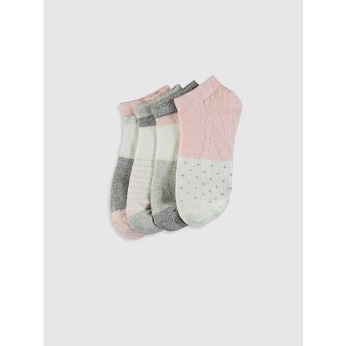 Womens Booties Socks-Cotton-4 Pcs-LC Waikiki
