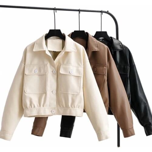 Womens Autumn Coat Womens Leather Jacket Womens Jacket Womens Coat Leather Jacket Casual Leather Jacket Women Jacket Woman