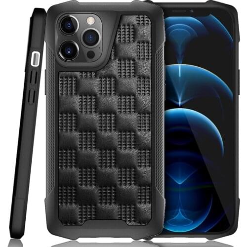 Hard PC Capa For iPhone 11 Case Luxury Leather shockproof airbag Cover For Apple 12 Pro X XS Max XR 6 7 8 Plus SE 2020 Fundas