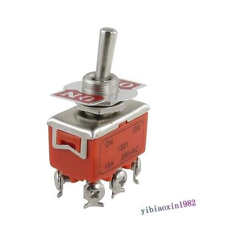 10pcs AC 250V 15A 2 Position DPDT ON-ON 6 Pin Toggle Switch