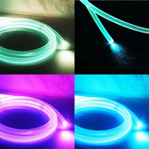 20M Car Home DIY LED Lighting PMMA Side Glow Fiber Optic Cable F/light engine driver curtain star ceiling decor-3.0MM(Diameter)