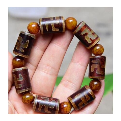 22x14mm Chinas Tibet old agatechakra stone bracelet Day bead