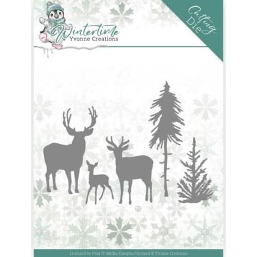 AliliArts Metal Cutting Dies Deer & Tree diy Scrapbooking Photo Album Decorative Embossing PaperCard Crafts Die 2020