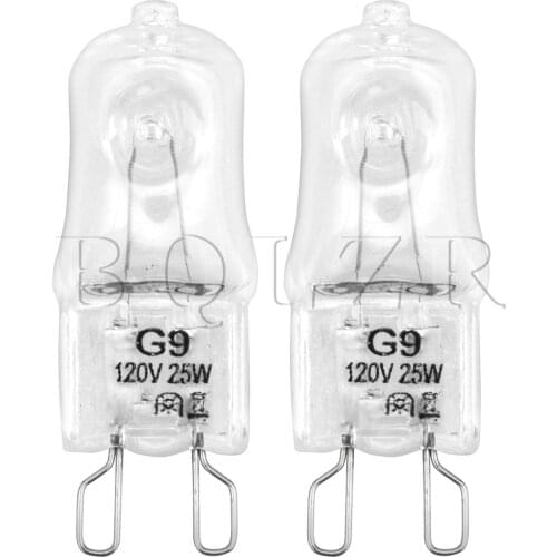 BQLZR 2 x Halogen Lamp Bulb W10709921 Microwave Replacement Part 120V 25W G9