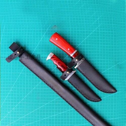 8-6cm Customized manual first layer cowhide knife sheath, scabbard knife cover case 2.6cm 3.0cm 3.5cm width