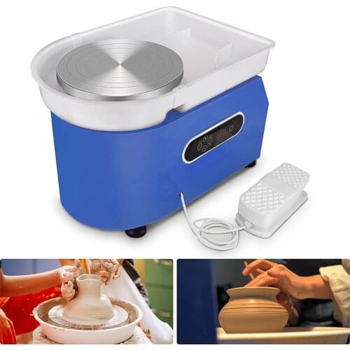 Pottery Forming Machine 350W 25cm Ceramic Pottery Wheel With Adjustable Feet Lever Pedal For Ceramic Work Clay Art Craft DIY