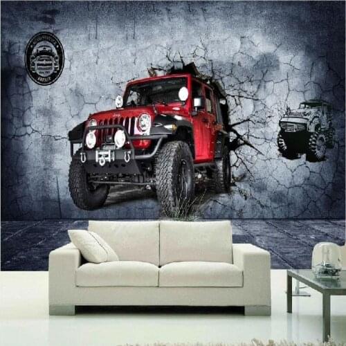Photo wallpaper 3D stereo motocross carwall mural wallpaper living room bedroom Cafe race track wallpaper