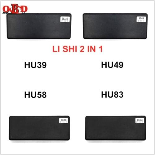 HKOBDII 2 In 1 Genuine LiShi Locksmith Professional Car/Auto Repair Tool HU39 HU49 HU58 HU83 HU66-1 Key Reader HU66 HU92