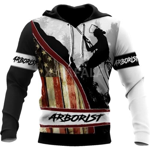 Arborist Lumberjack 3D Print Spring Autumn Hoodie Man Women Harajuku Outwear Zipper Pullover Sweatshirt Casual Unisex style-3