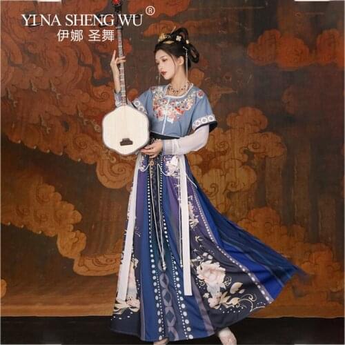 Ancient Dance Costume Tang Dynasty Princess Hanfu Dress Traditional Elegant Clothes Embroidery Hanfu Women Cosplay Outfits 4PCS