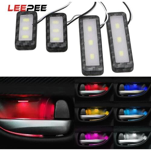 LEEPEE 1 Set Decorative Lights Armrest Interior Door Handle Lighting LED Car Inner Bowl Light Car Styling Auto Atmosphere Lamp