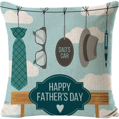 MLGB 4Pcs Fathers Day Funny Pillowcase Throw Cushion Pillow Cover Printing Cushion Pillow Case for Bedroom Office