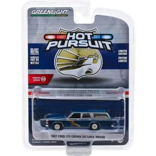 GreenLight 1/64 1987 Ford Crown Police Crock car Thermal Tracking series collection version of the car model toy gift