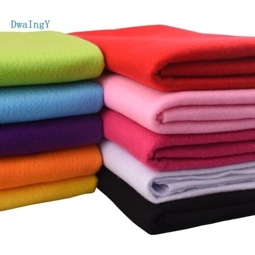 DwaIngY 10color Soft Felt Non Woven Felt Fabric 2mm Thickness Polyester Home Decoration Pattern Bundle For Sewing Dolls 45x45cm