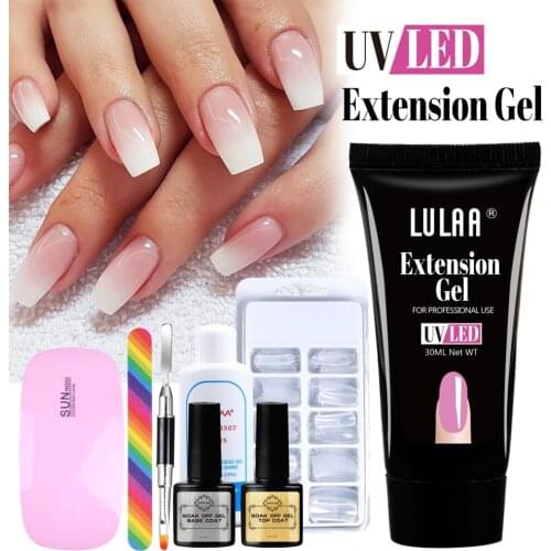Crystal extension glue set nail tools nail polish soled rubber seal layer Light therapy rapid extension glue