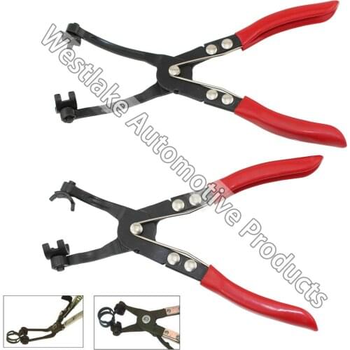 2pcs Adjustable Straight & 45 Degree Hose Clamp Remover Pliers Set