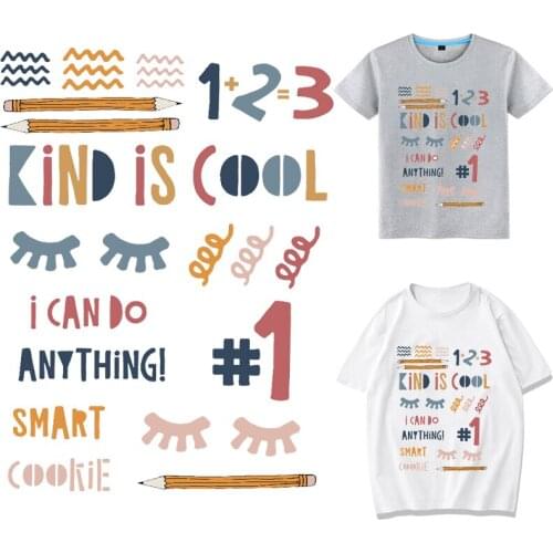 Number Patches Letters Thermal Stickers on Clothes Iron-on Transfers for Clothing Thermoadhesive Patch Diy Alphabet Applique