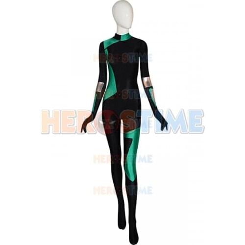 Newest Shego Super Villain Cosplay Costume Spandex Halloween Costumes for Woman Zentai Catsuit 2021