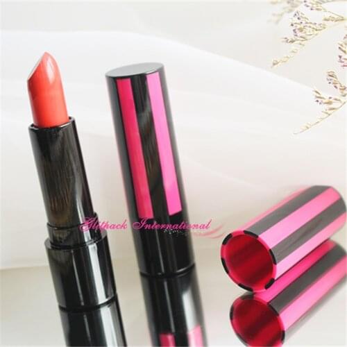 NEW Arrival Neon Stripes lipstick case DIY black lipstick 12.1mm empty lipstick tubes ABS DIY Glossy Shiny women lipstick tool