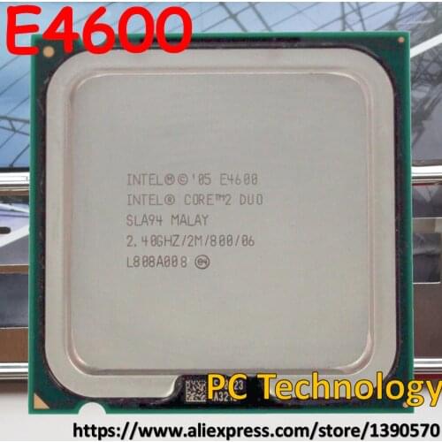 Original Intel core 2 DUO CPU E4600 2.40GHZ/2M/800 processor LGA775 Free shipping (ship out within 1 day)