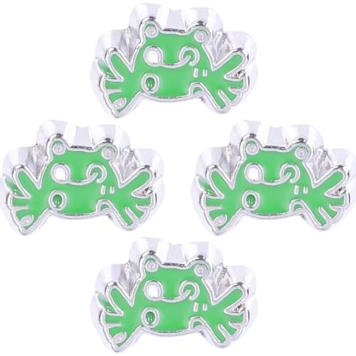 20Pcs/lot F417 Animal Frog Floating Locket Charms Fit Necklace Bijoux Gifts Jewelry Wholesale