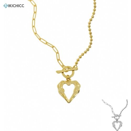 KIKICHICC 100% 925 Sterling Silver Big Heart Pendant Choker Chain Horoscope Necklace Women Luxury Jewelry Women Party
